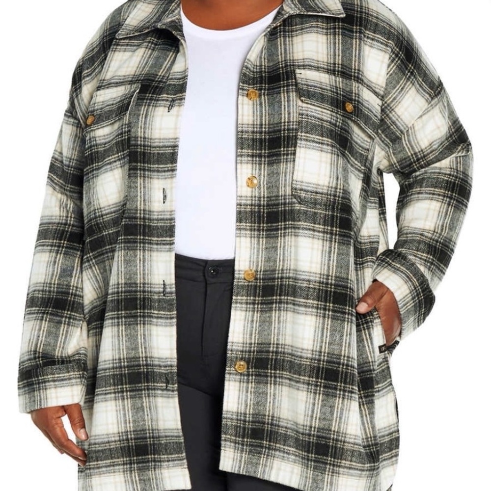 Banana Republic Plaid Women's Jacket in Black and White